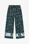 JU Pantalon à imprimé floral BLUE TJT22I-5OM08