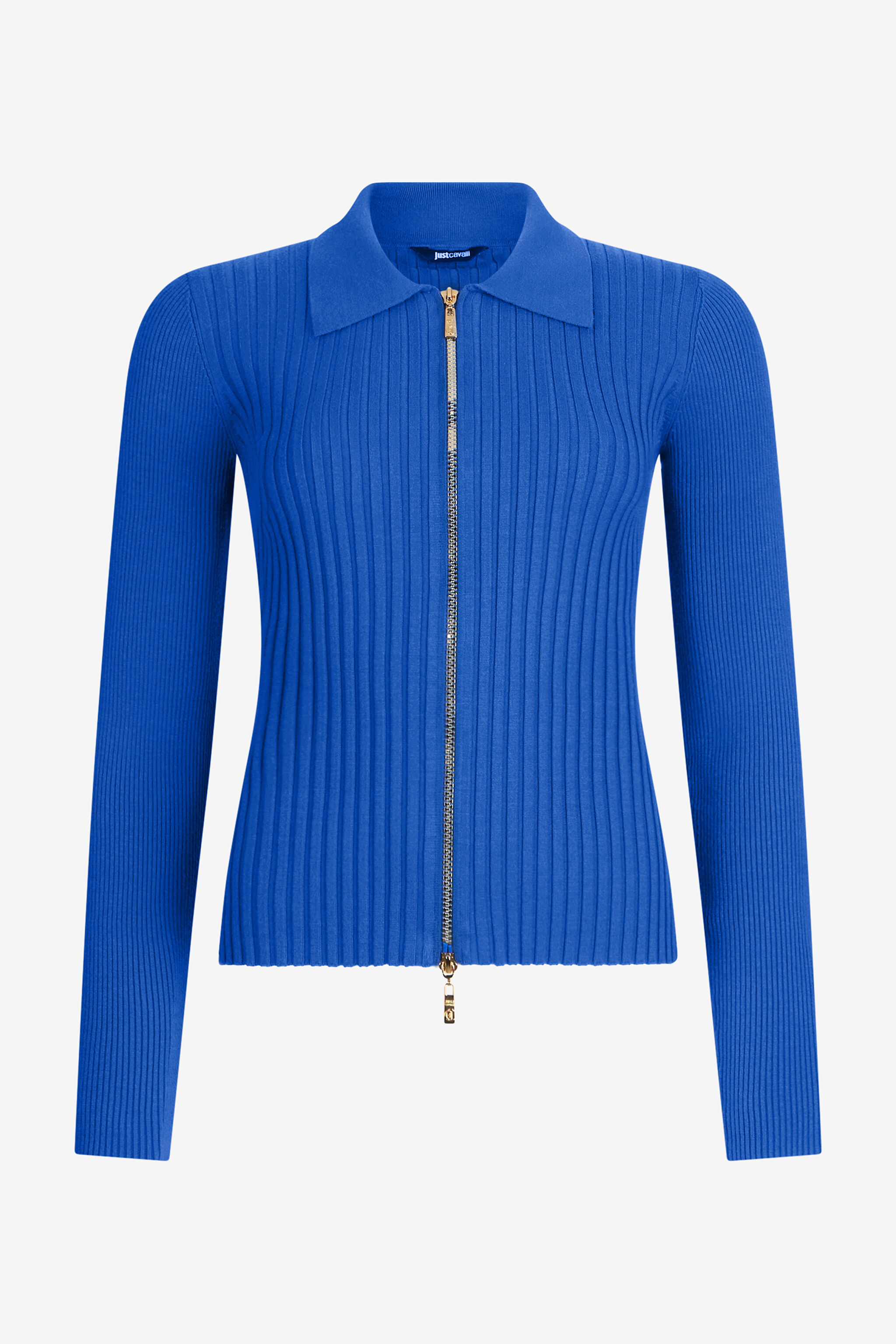 JC Blue Ribbed Zip-Up Sweater JC Blue Ribbed Zip-Up Sweater MAZARINE BLUE VFM037-VF293