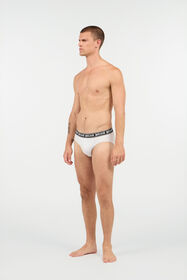 JC White Cotton Briefs With Logo Waistband WHITE UFU001-UF093