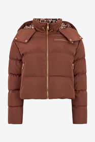 RC Brown Down Jacket With Monogram Rc COFFEE ROT80C-FY035