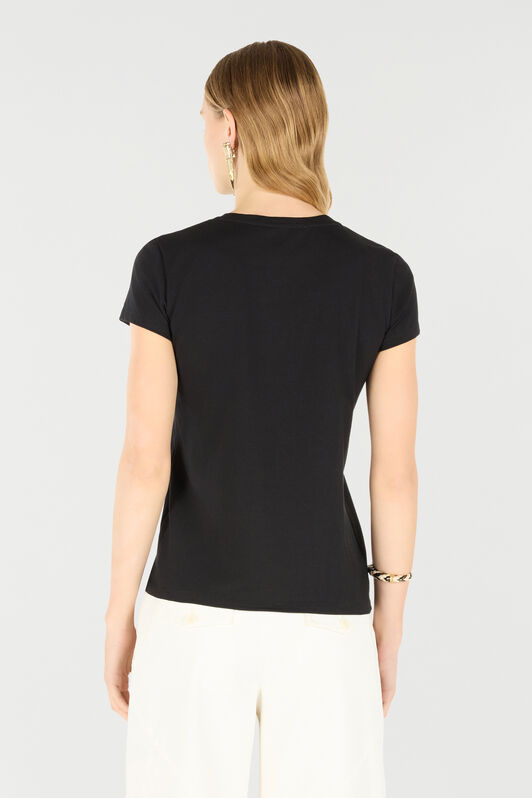 RC T-shirt Avec Logo Et Strass Noir UKT60S-JD061