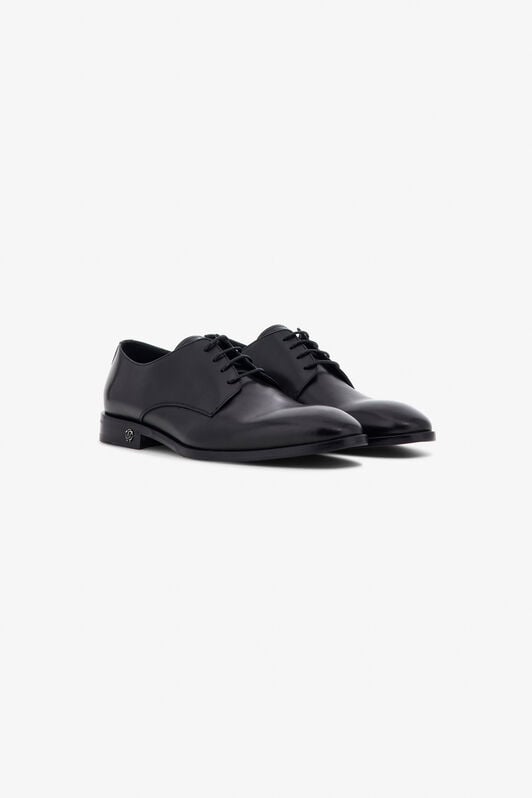 RC Black Shoes Laced Up Monogram RC RC Black Shoes Laced Up Monogram RC Black TRS031-PZ03A
