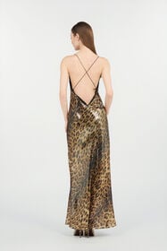 RC Jaguar-Print Dress NATURAL WKT102-VXQ71