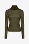 RC Silk/wool-Blend Turtleneck Dark green TWM601-KP001