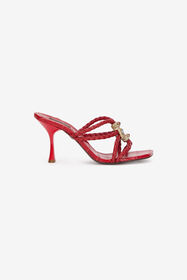 RC Sandals With Jewel Details Red VKS014-PZ579