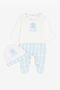 JU RC Monogram-Embroidered Babygrow Set JU RC Monogram-Embroidered Babygrow Set Light blue RJT838-JD001