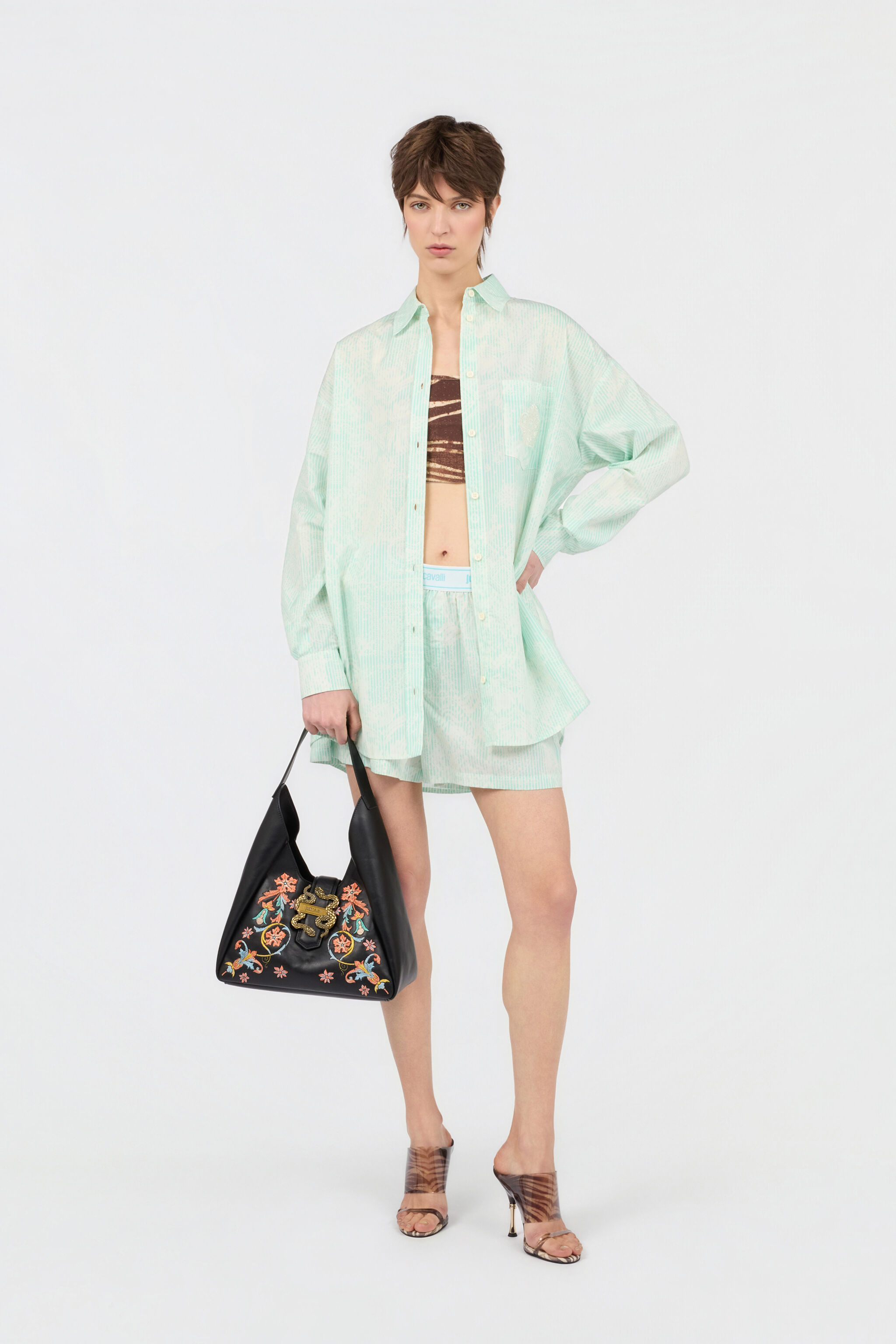 JC Shirt in Cotton with Embroidered Detail JC Shirt in Cotton with Embroidered Detail GINEPRO WFT241-WF639