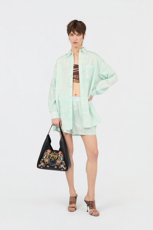 JC Shirt in Cotton with Embroidered Detail JC Shirt in Cotton with Embroidered Detail GINEPRO WFT241-WF639