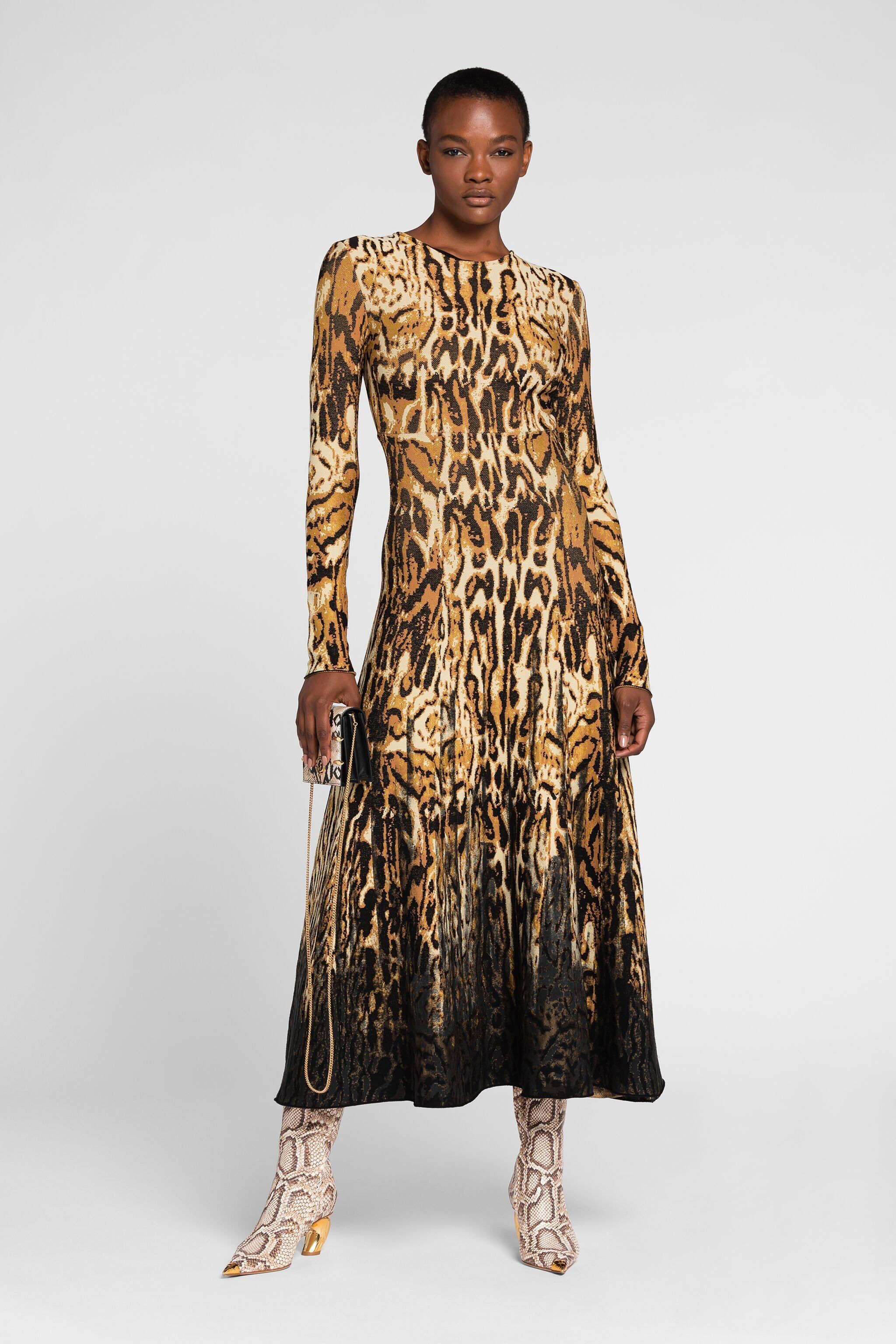RC Ocelot-Jacquard Dress RC Ocelot-Jacquard Dress Light brown PKM103-MG050