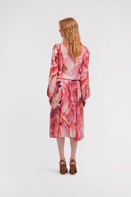 RC Long dress Plumage print Fuchsia SWT117-6DL71