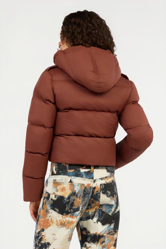 JC Brown Puffer Coat With Belt JC Brown Puffer Coat With Belt BRUNETTE VFT311-VF461