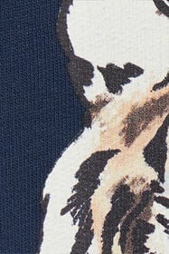 JU Sweat à capuche en coton NAVY VJT697-CF050