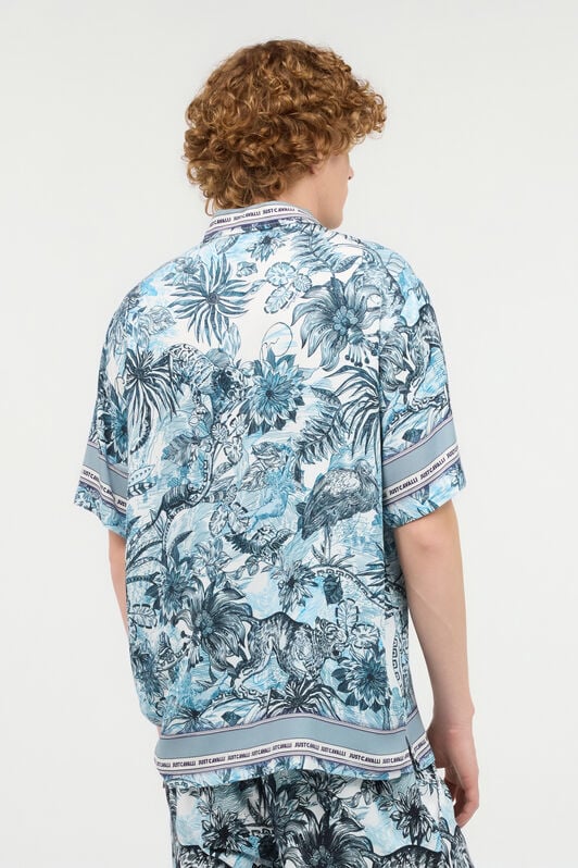 JC Camicia Con Stampa Jungle JC Camicia Con Stampa Jungle Azzurro UFM002-UF097