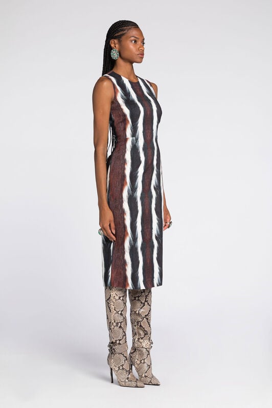 RC Kleid mit Animal-Print RC Kleid mit Animal-Print Dunkelbraun/Weiß RKT143-ORH05