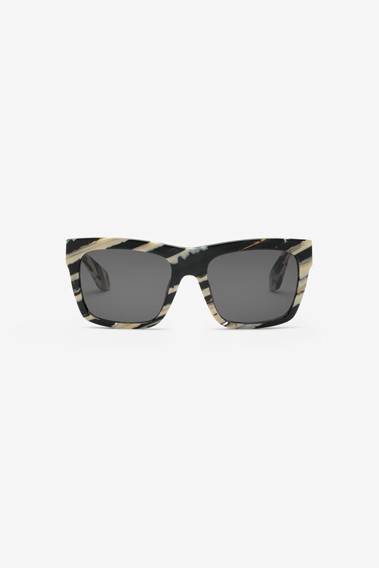 RC Lunettes de soleil de forme carrée SHINY HAVANA ZEBRA UALD10-ID205