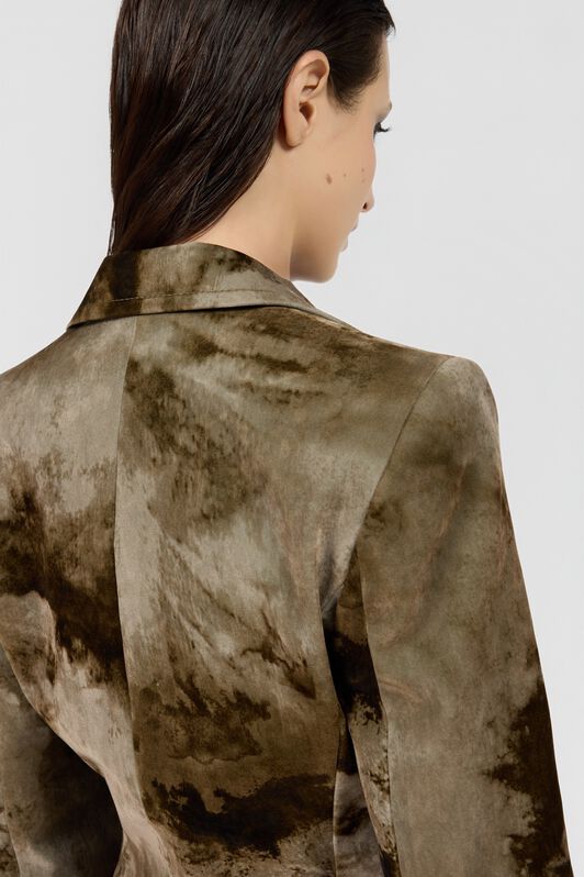 RC Veste En Coton Avec Imprimé Tie-Dye RC Veste En Coton Avec Imprimé Tie-Dye DARK BEIGE XQT401-CE037