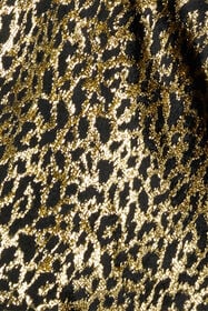 RC Macro Leopard Print Silk Slip Dress BLACK/GOLD WKT143-FT061