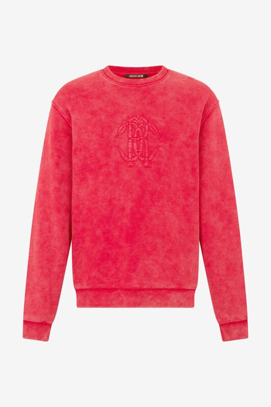 RC Sudadera Roja Lavada a la Piedra con Monogram RC RC Sudadera Roja Lavada a la Piedra con Monogram RC DARK RED SOT66D-CF008