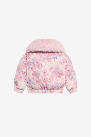 JU Chaqueta rosa con cuello de pelo sintético CALICAN/PH XJT40J-5RS59