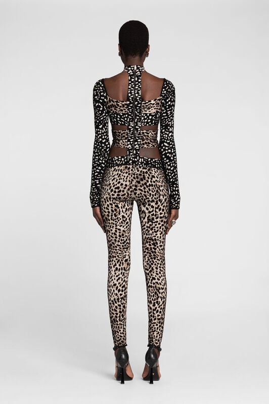 RC Cheetah-Jacquard Cut-Out Bodysuit RC Cheetah-Jacquard Cut-Out Bodysuit NATURALE PWM151-MI150