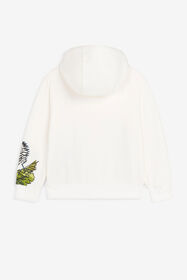 JU Animal And Slogan-Print Zip Hoodie Blanco PJT910-CF050