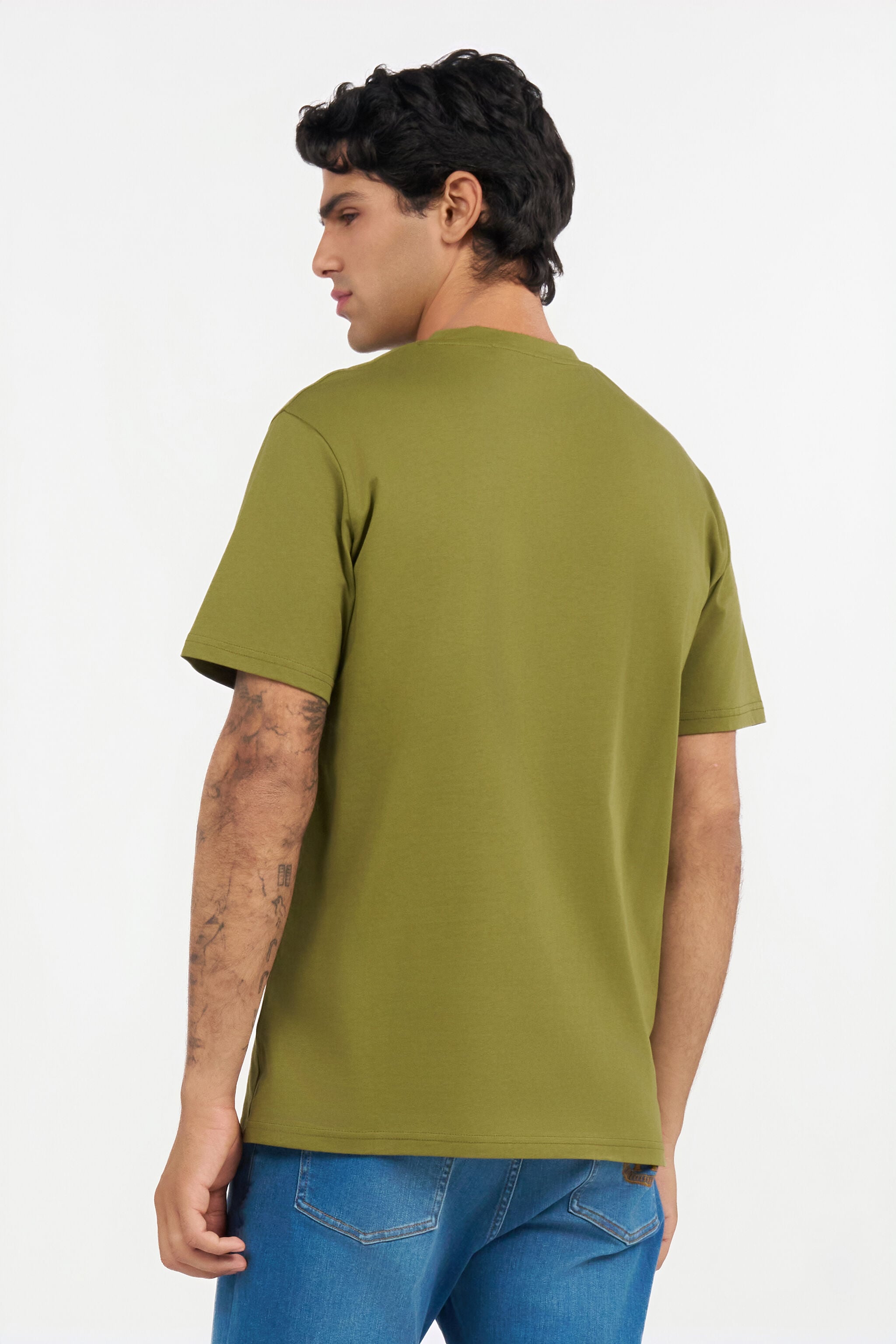 RC Grünes T-Shirt mit Monogram RC RC Grünes T-Shirt mit Monogram RC GREEN OLIVE QOT60D-JD060