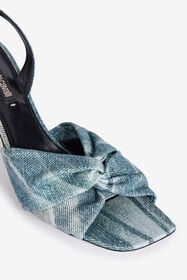 RC Denim-Effect Slingback Sandals Blue UKS006-SMC77