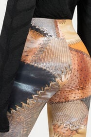 RC Pantalones Estampado Patchwork BROWN XQT206-LNT29