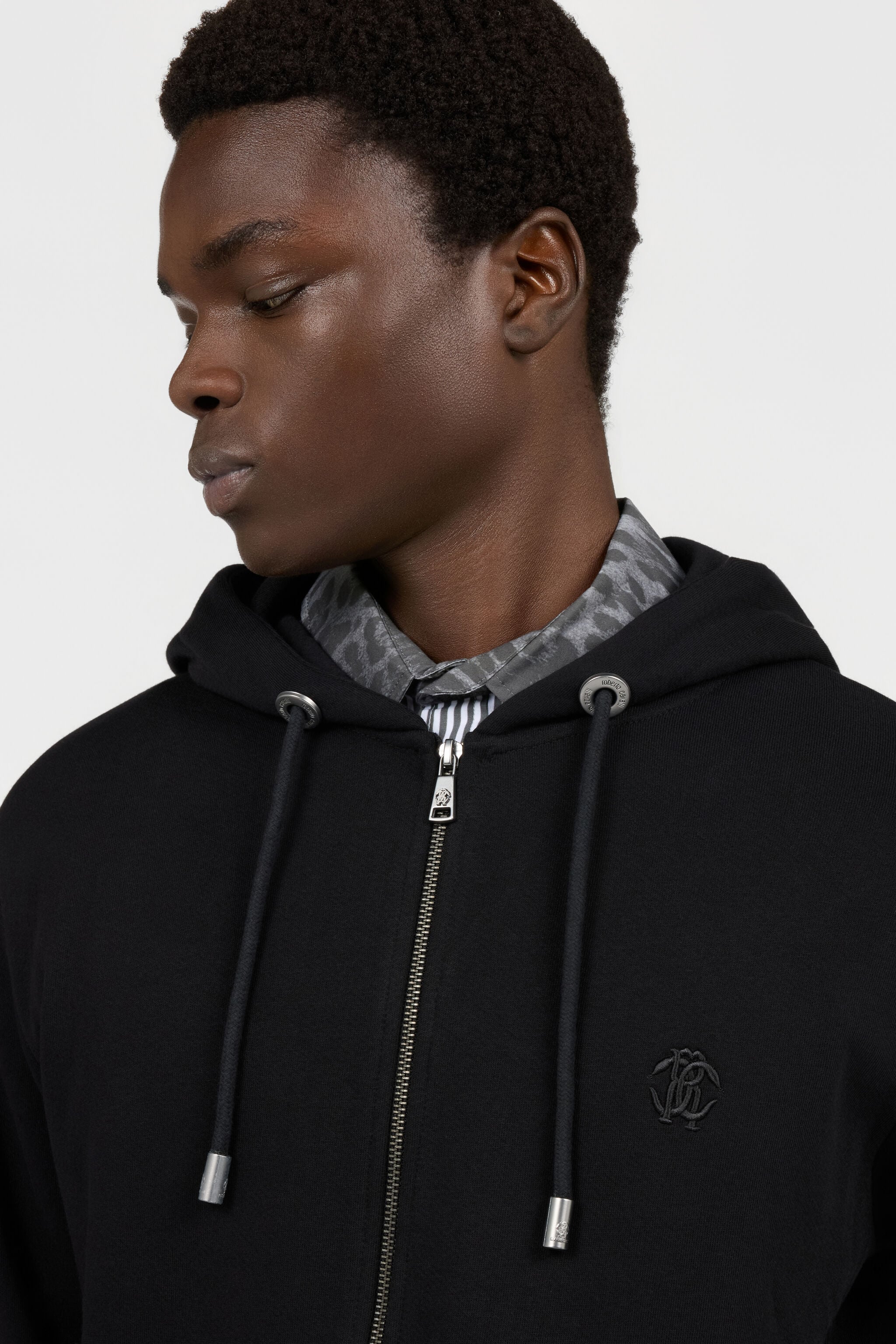 RC Black Sweatshirt Hoodie With Zip RC Black Sweatshirt Hoodie With Zip BLACK TOT66D-CF052