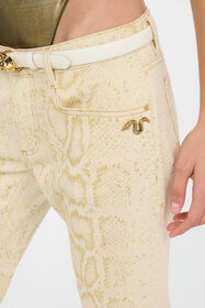 RC Jeans Bianchi Svasati Con Motivo Python Dorato GOLD/WHITE WWJ205-DZS32