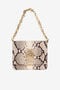 RC Snakeskin-print leather shoulder bag RC Snakeskin-print leather shoulder bag Light Brown QWB001-PR007