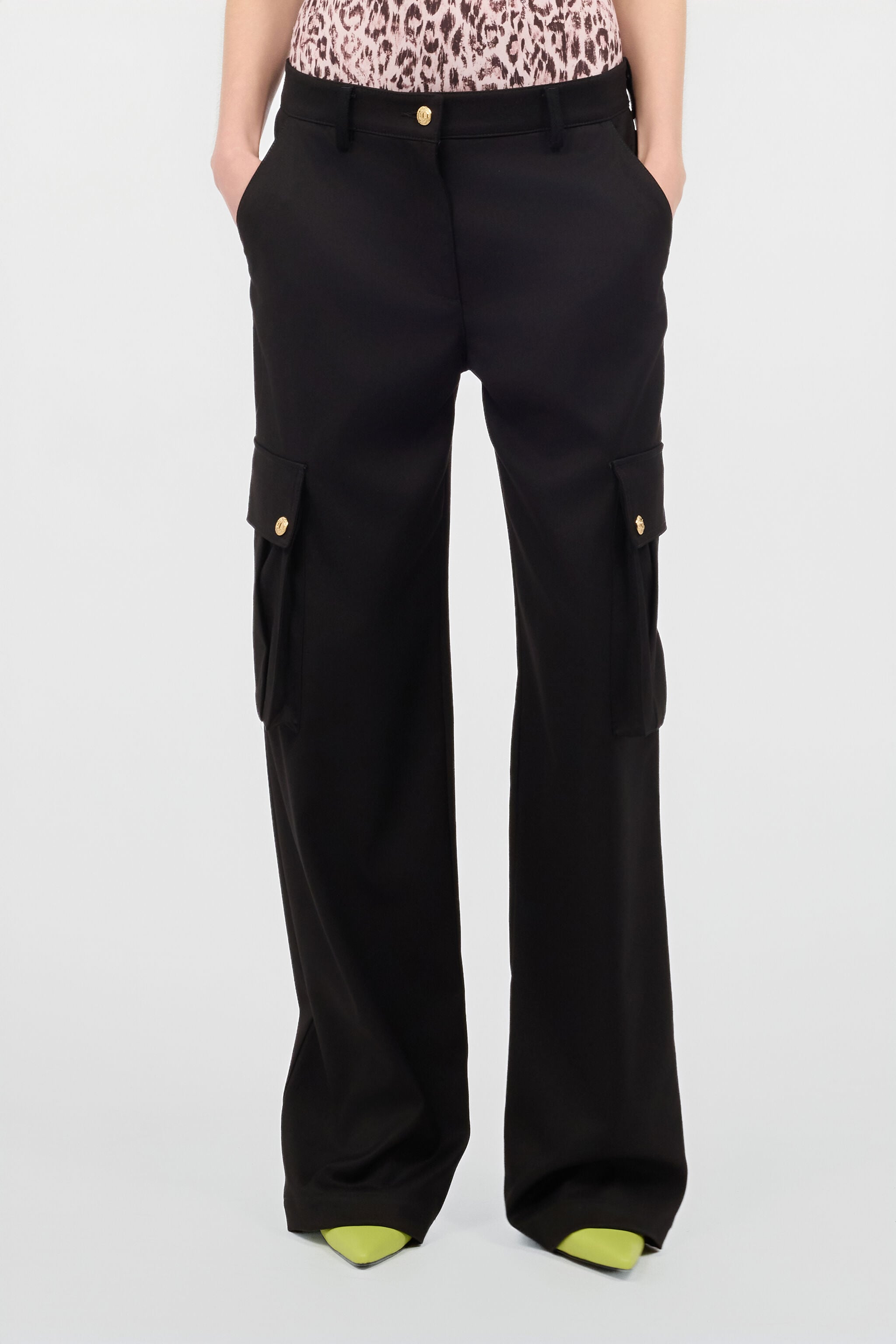 JC Elegante Cargohose JC Elegante Cargohose Schwarz UFT090-UF129