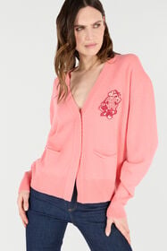 RC Cardigan With Mirror Snake Monogram Pink VKM908-MQ013