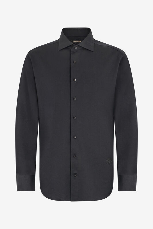 RC Black Shirt With Monogram RC RC Black Shirt With Monogram RC BLACK QOT70H-CE007
