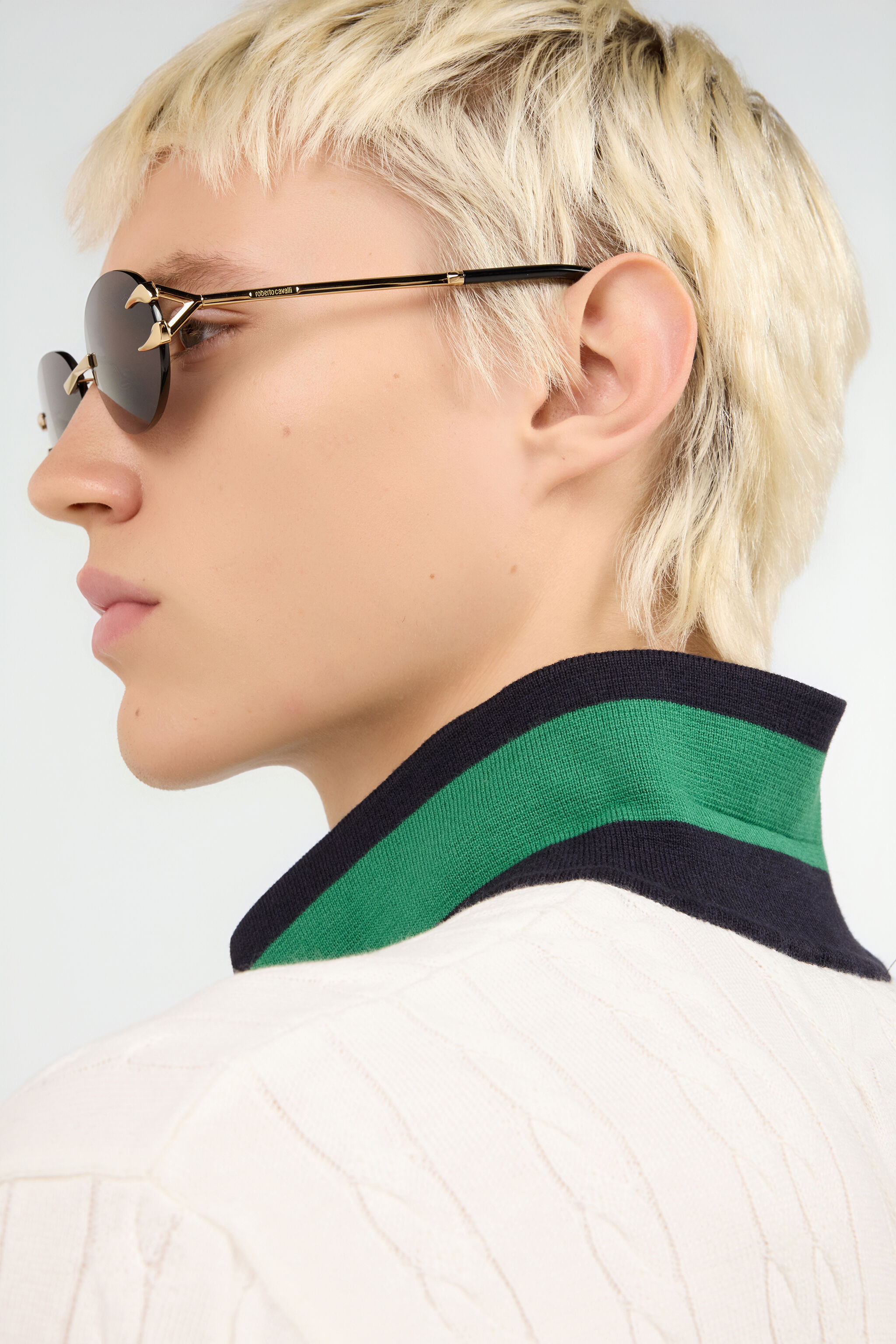 RC Round shape rimless sunglasses RC Round shape rimless sunglasses SHINY ROSE GOLD BK VALD15-ID254