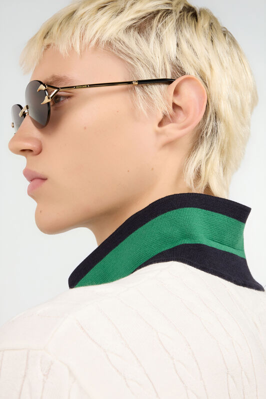 RC Round shape rimless sunglasses RC Round shape rimless sunglasses SHINY ROSE GOLD BK VALD15-ID254