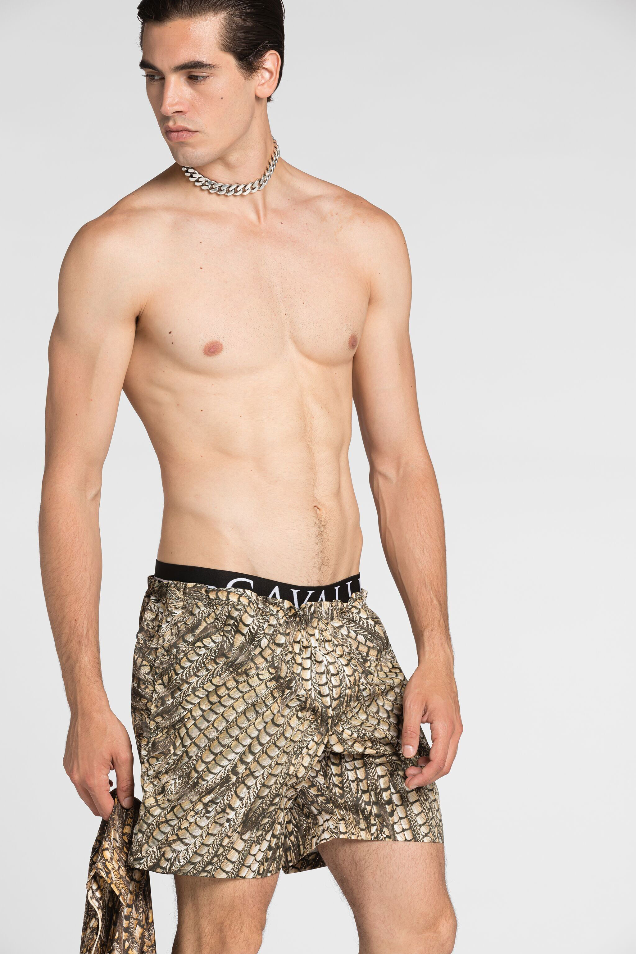 RC Badeshorts mit Falken-Print und Logo RC Badeshorts mit Falken-Print und Logo Hellbraun QRH00A-5RF52