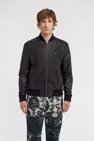 RC Bomber leather jacket Schwarz TRP860-PN002