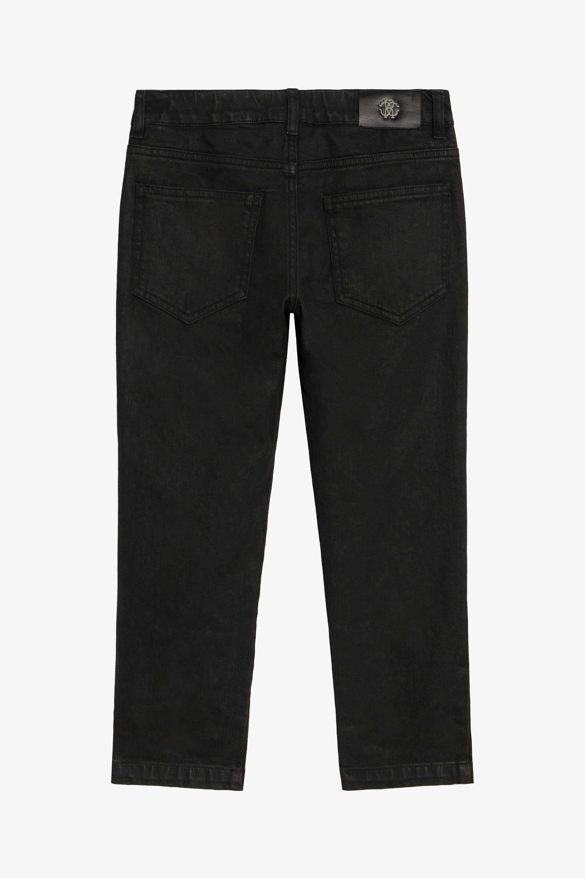 JU Schwarze Jeanshose mit Monogram RC JU Schwarze Jeanshose mit Monogram RC BLACK VJJ22B-DN001