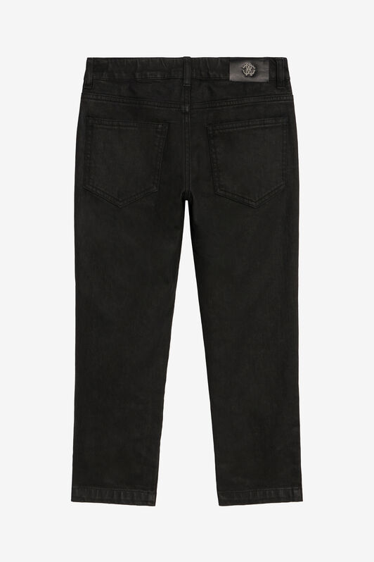 JU Schwarze Jeanshose mit Monogram RC JU Schwarze Jeanshose mit Monogram RC BLACK VJJ22B-DN001