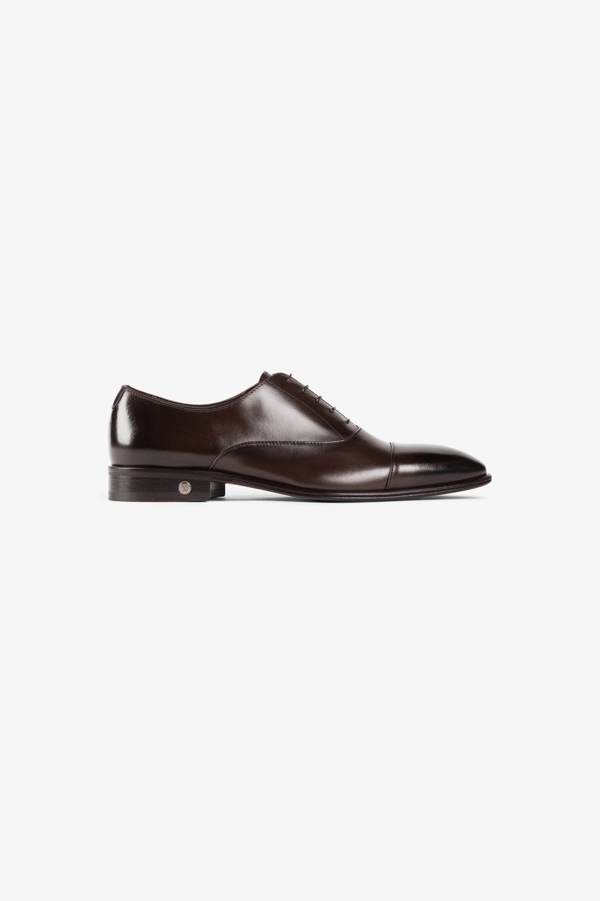 RC Logo-charm leather lace-up shoes RC Logo-charm leather lace-up shoes Dark brown QRS001-PZA84