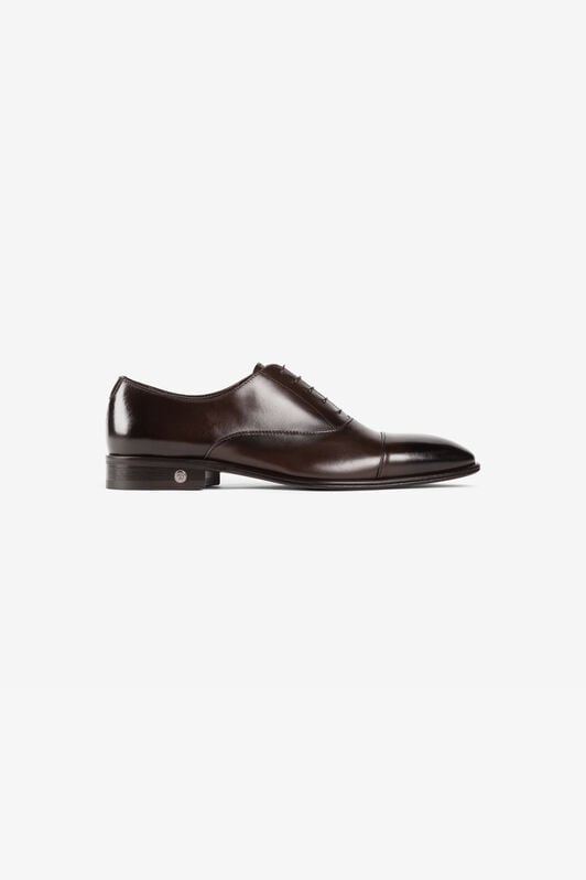 RC Logo-charm leather lace-up shoes RC Logo-charm leather lace-up shoes Dark brown QRS001-PZA84