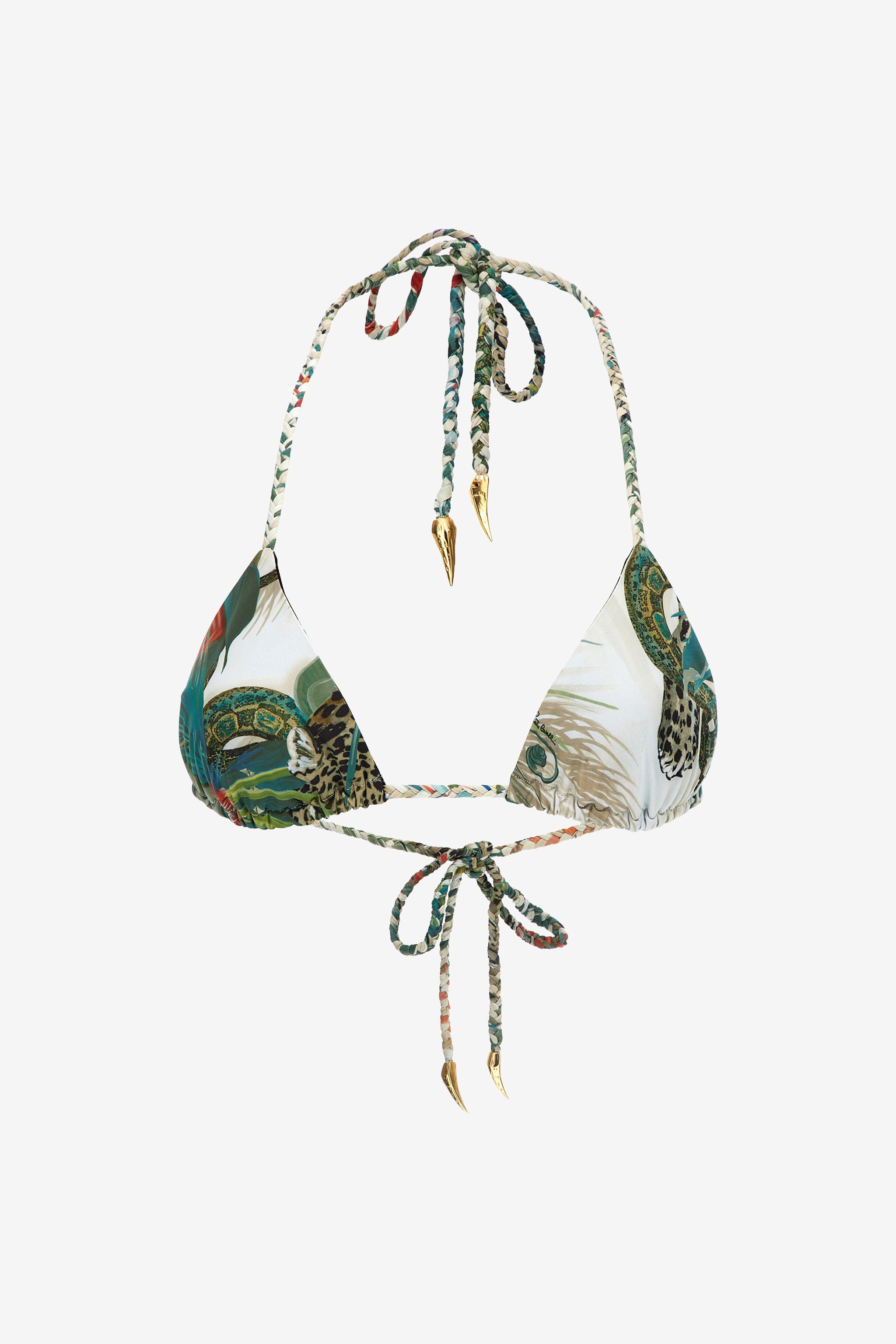Triangle bikini with Jungle print in Green for Women | Roberto