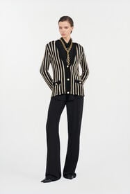 RC Silk palazzo trousers BLACK WKR211-SY001
