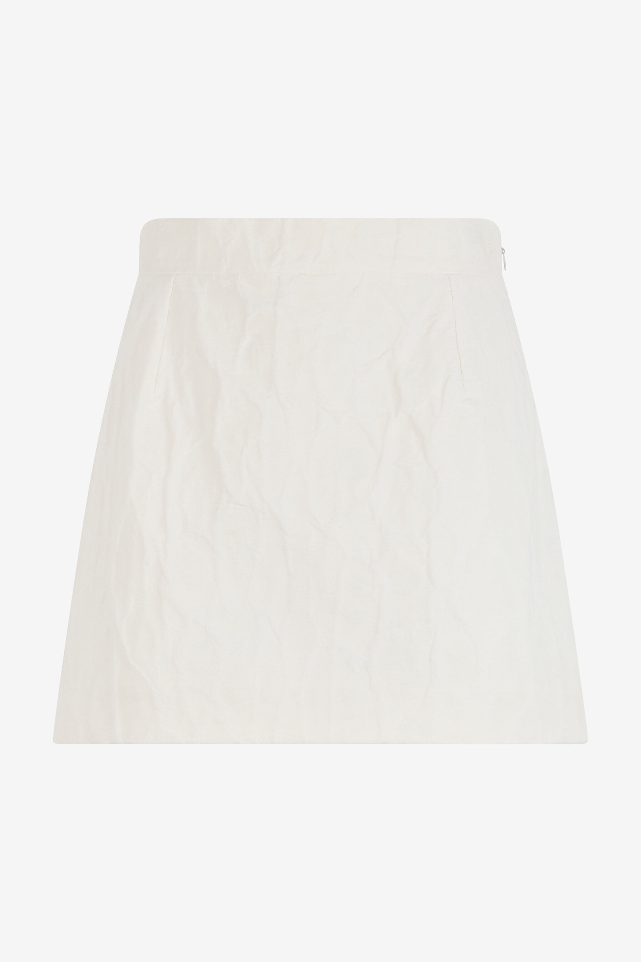Mini skirt in cotton jacquard in WHITE for Women | Roberto Cavalli®