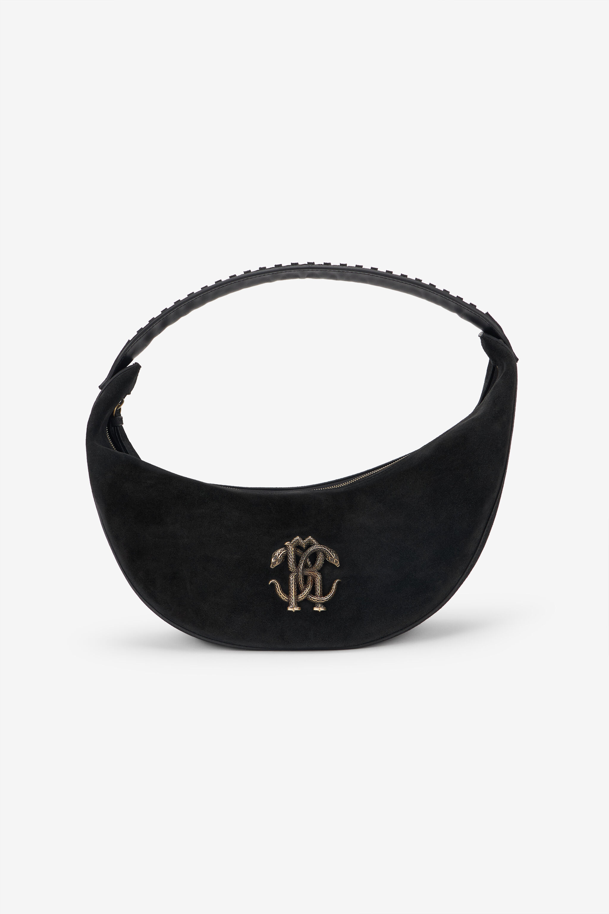 RC Black Soft Shoulder Bag With RC Monogram RC Black Soft Shoulder Bag With RC Monogram BLACK TOB00B-PZ563