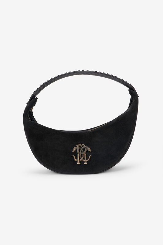 RC Black Soft Shoulder Bag With RC Monogram RC Black Soft Shoulder Bag With RC Monogram BLACK TOB00B-PZ563