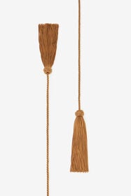 RC Chocolate corset belt in velvet with tassels CHOCOLATE VKC009-VL075