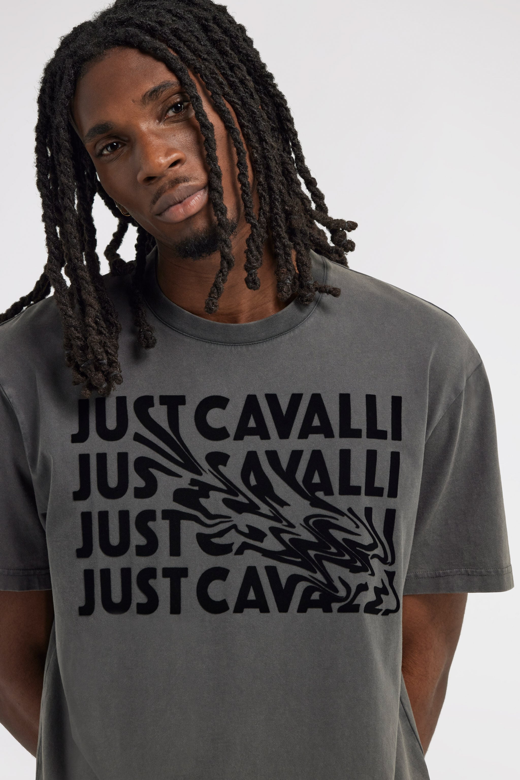 JC Just Cavalli T-shirt JC Just Cavalli T-shirt Dark gray TFT026-TF043