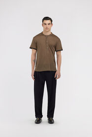 RC Braunes Henley-T-Shirt  Hellbraun SRT63A-LG001